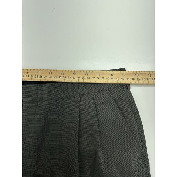 Hagger Black Label Mens Dress Pants Size 36x30 Gray Pleated Cuffed - Picture 6 of 11